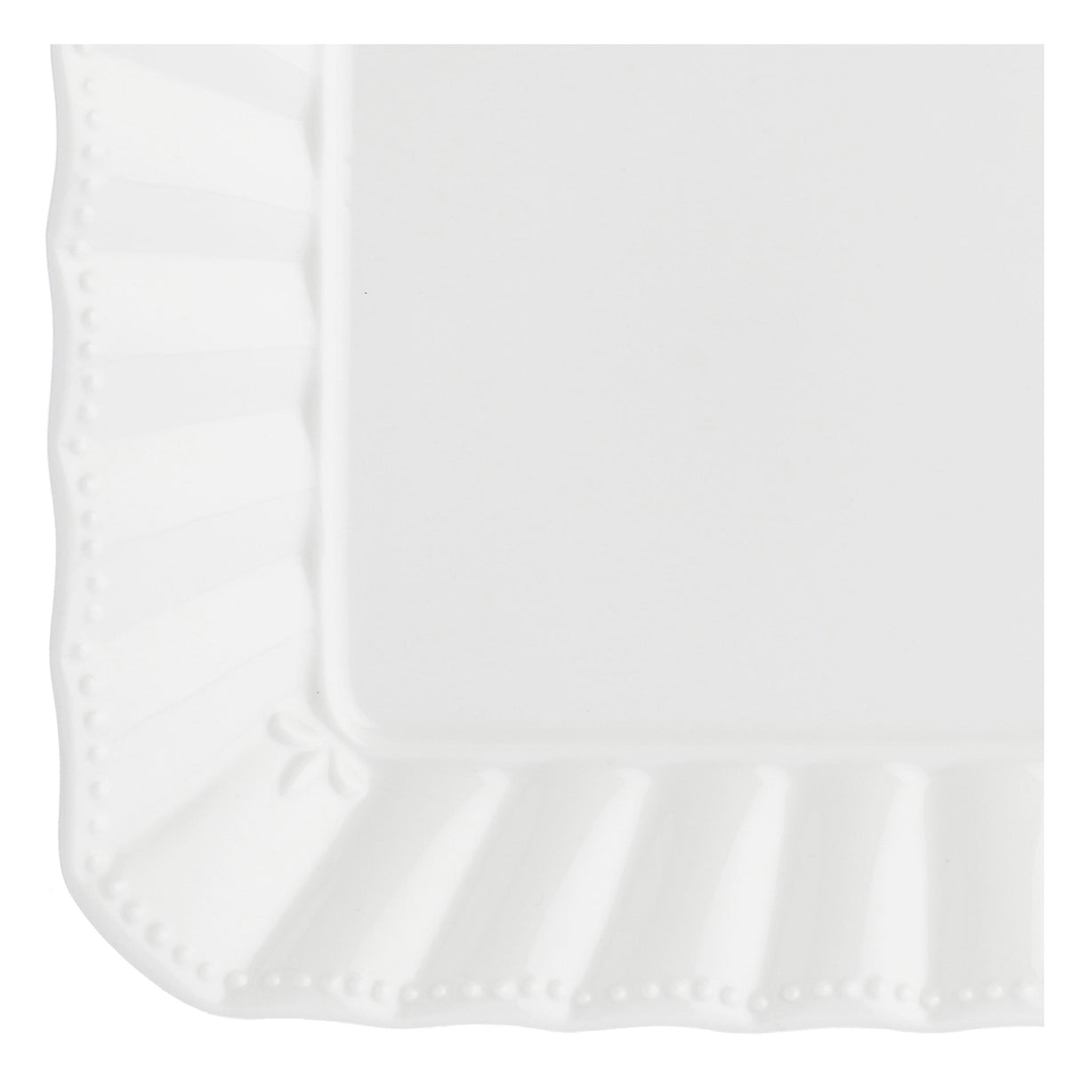 LA PORCELLANA BIANCA Ducale Rectangular Tray 35x26cm White Porcelain