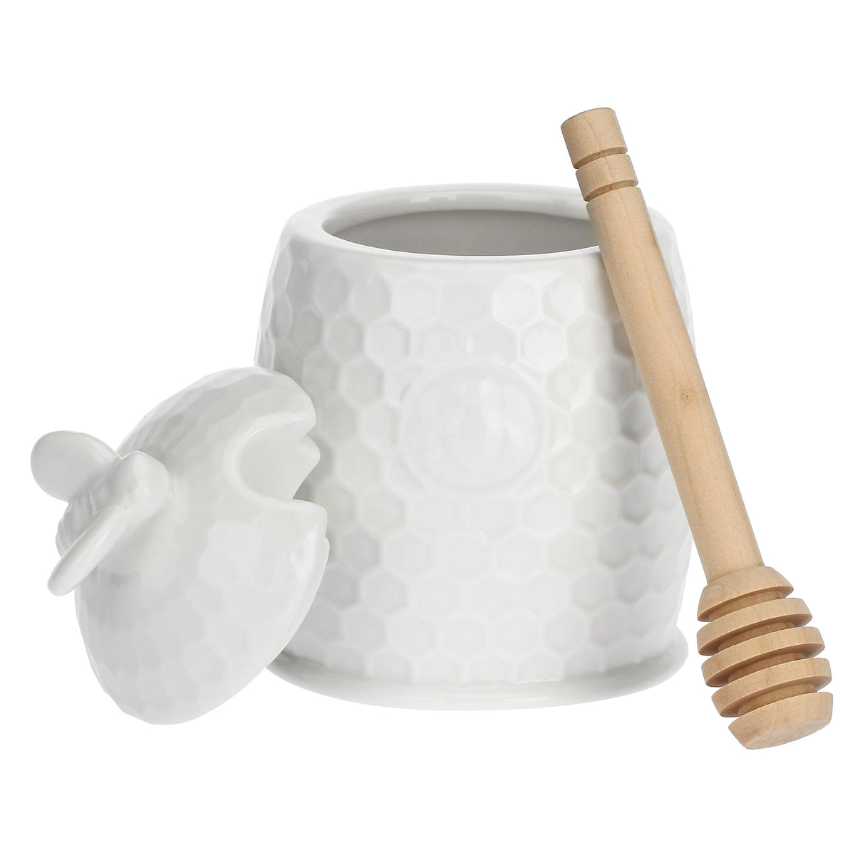 LA PORCELLANA BIANCA Aperegina Vasetto Miele Servimiele 12x8cm Bianco Porcellana