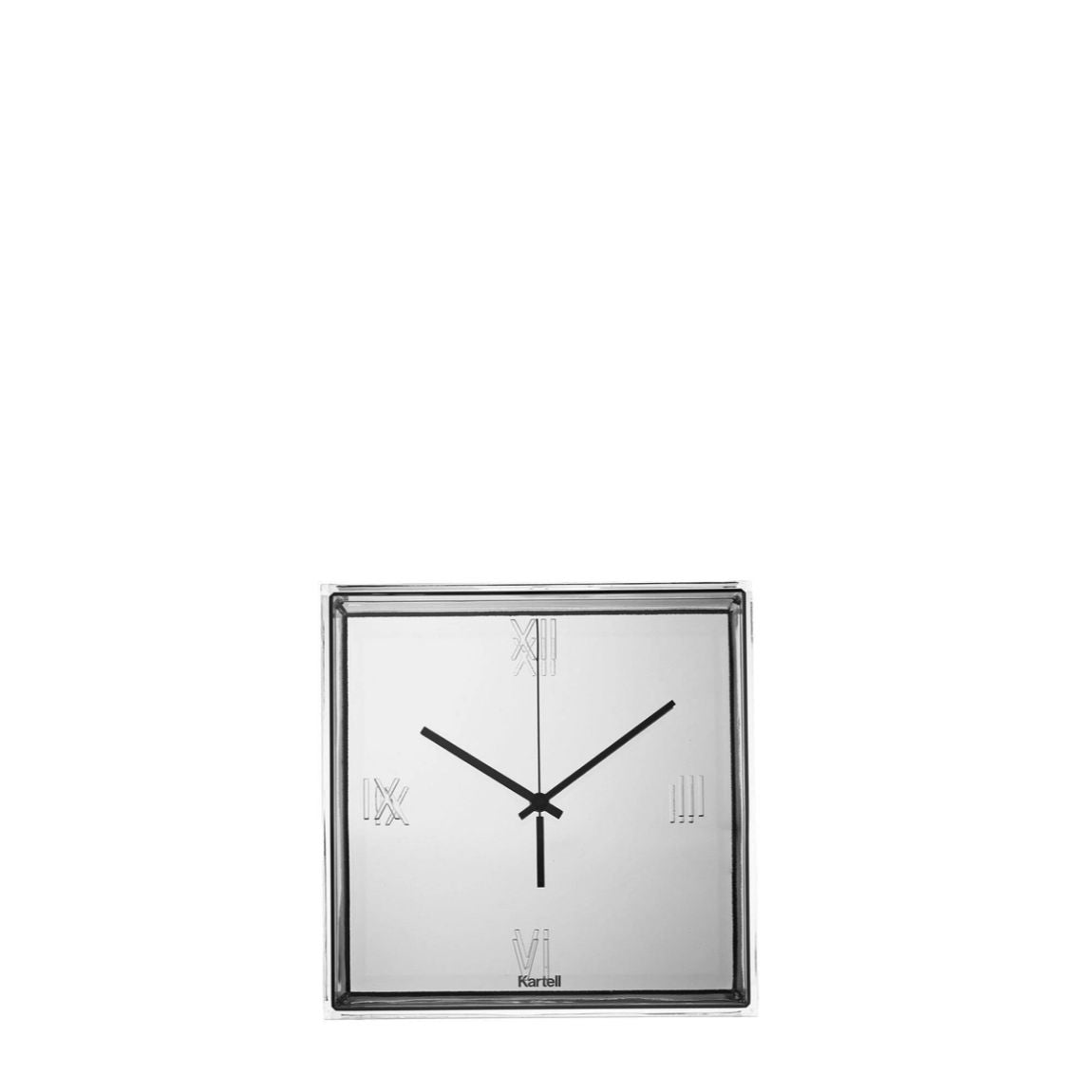 KARTELL Tic&Tac Metal Orologio da Parete e da Tavolo Cromo 30x30cm PMMA