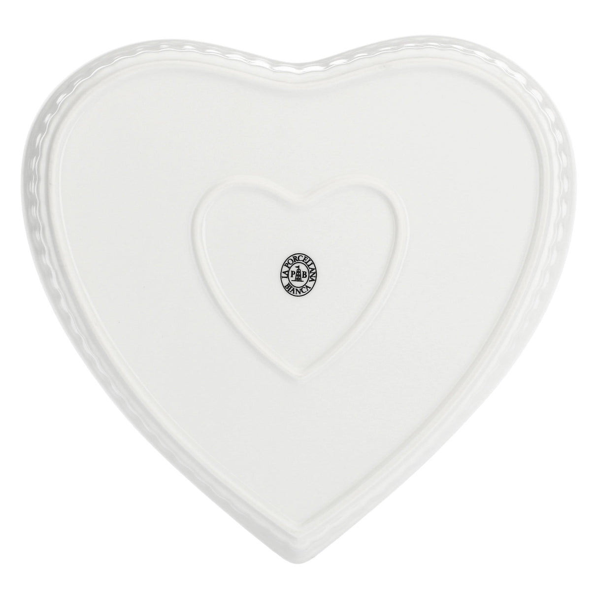 LA PORCELLANA BIANCA Cupido Teglia Cuore 25x24cm Bianco Porcellana