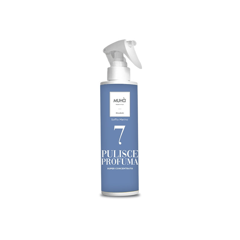 MUHA' Flacone Spray Detergente Milleusi 200ml Soffio Marino