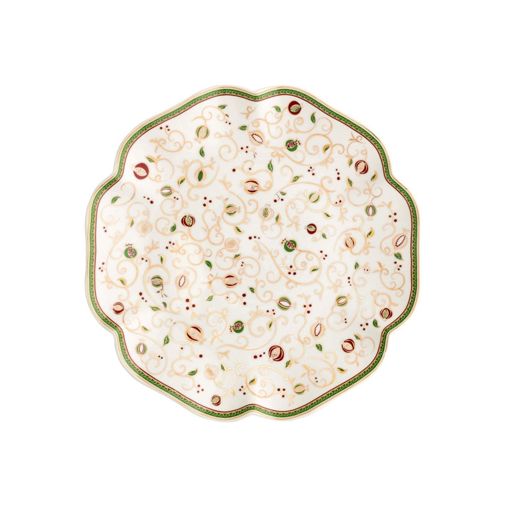 BRANDANI Tempo di Festa Piatto da Portata Torta 31cm Natale Porcellana