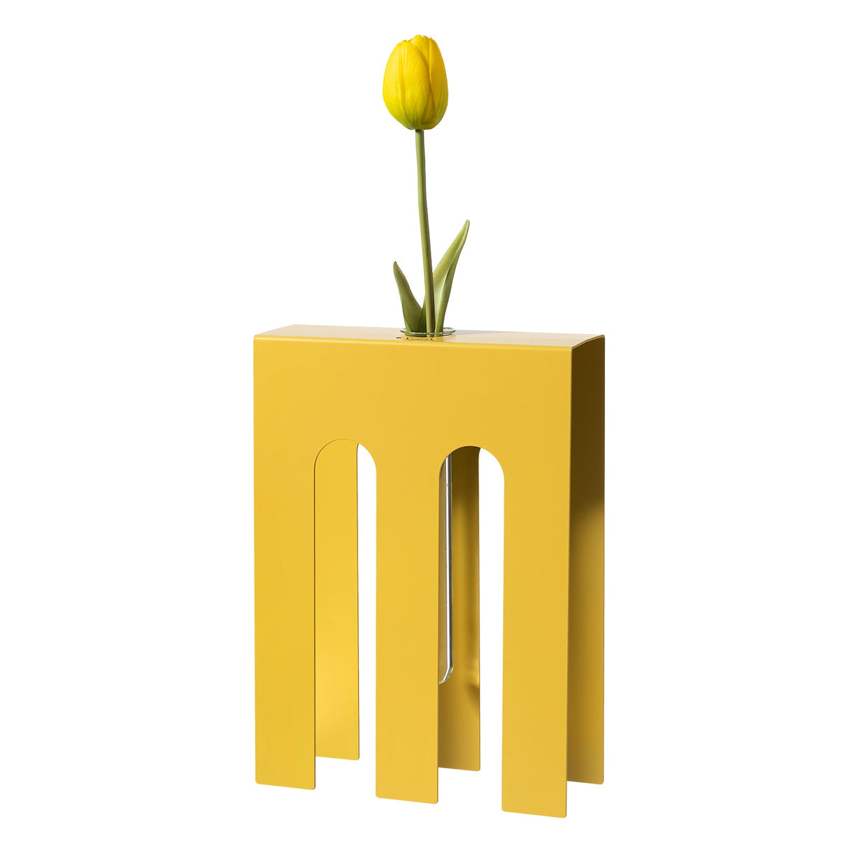 ARTI & MESTIERI Vaso Portafiore Decorativo De Chirico Ocra 18x6cm