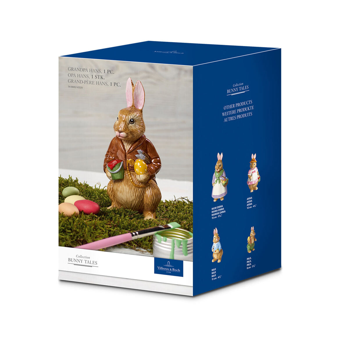 VILLEROY & BOCH - Bunny Tales Nonno Hans Figura Coniglio 14,5cm Decorazione Pasquale