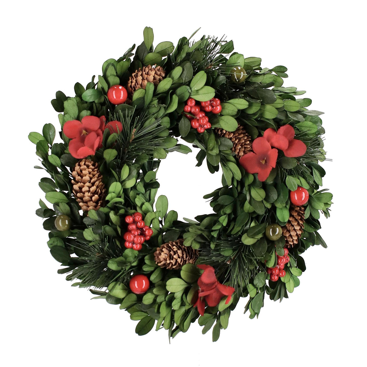 BIZZOTTO Corona Ghirlanda Natalizia Antea Verde con Bacche 25cm