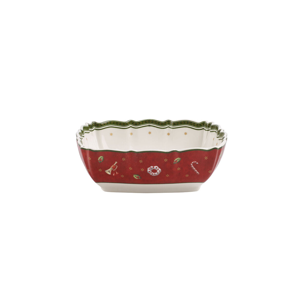 VILLEROY & BOCH Toy's Delight Square Serving Bowl 16 cm Christmas Table