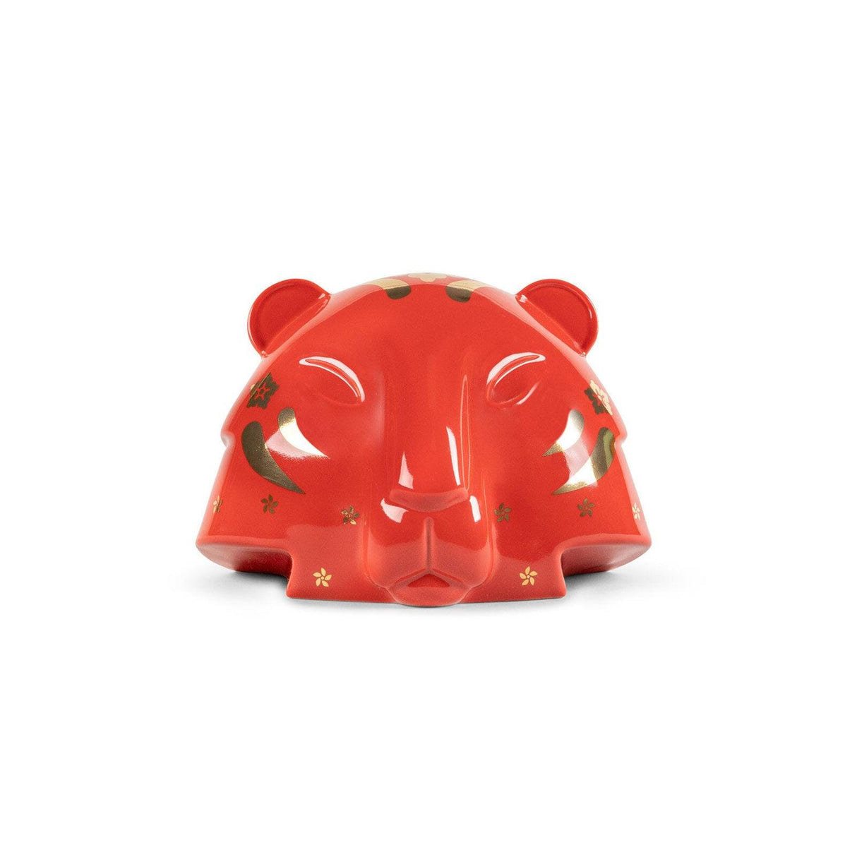 Scultura Tigre Lladrò in porcellana decorata 9x14 cm zodiaco cinese