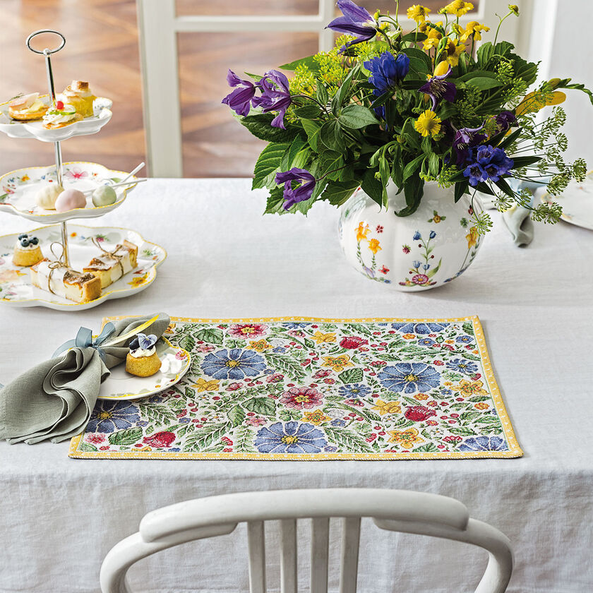 VILLEROY & BOCH Spring Awakening Tovaglietta con Fiori 32x48cm Cotone Gobelin
