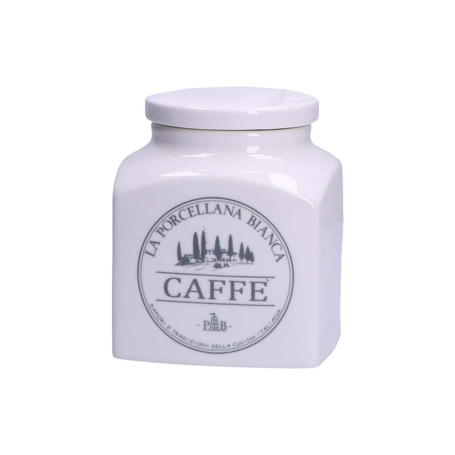 LA PORCELLANA BIANCA - Conserva Barattolo Contenitore Caffè 1,1 L