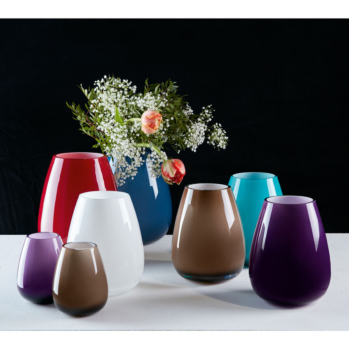 VILLEROY & BOCH Drop Large Vase Arctic Breeze 23cm White Glass 1173021022