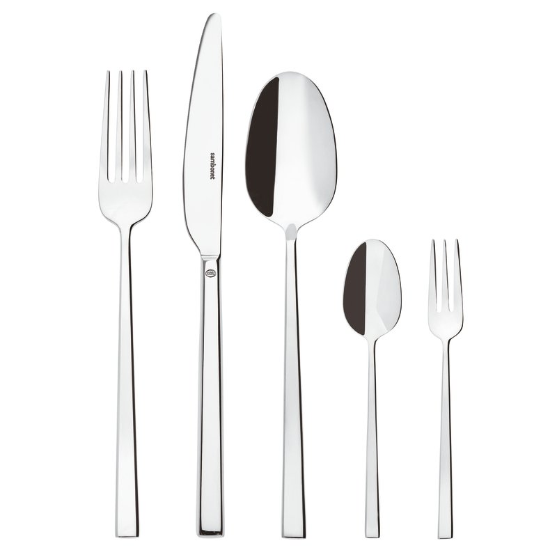 SAMBONET Rock Servizio Tavola Posate 60 Pezzi Acciaio Inox