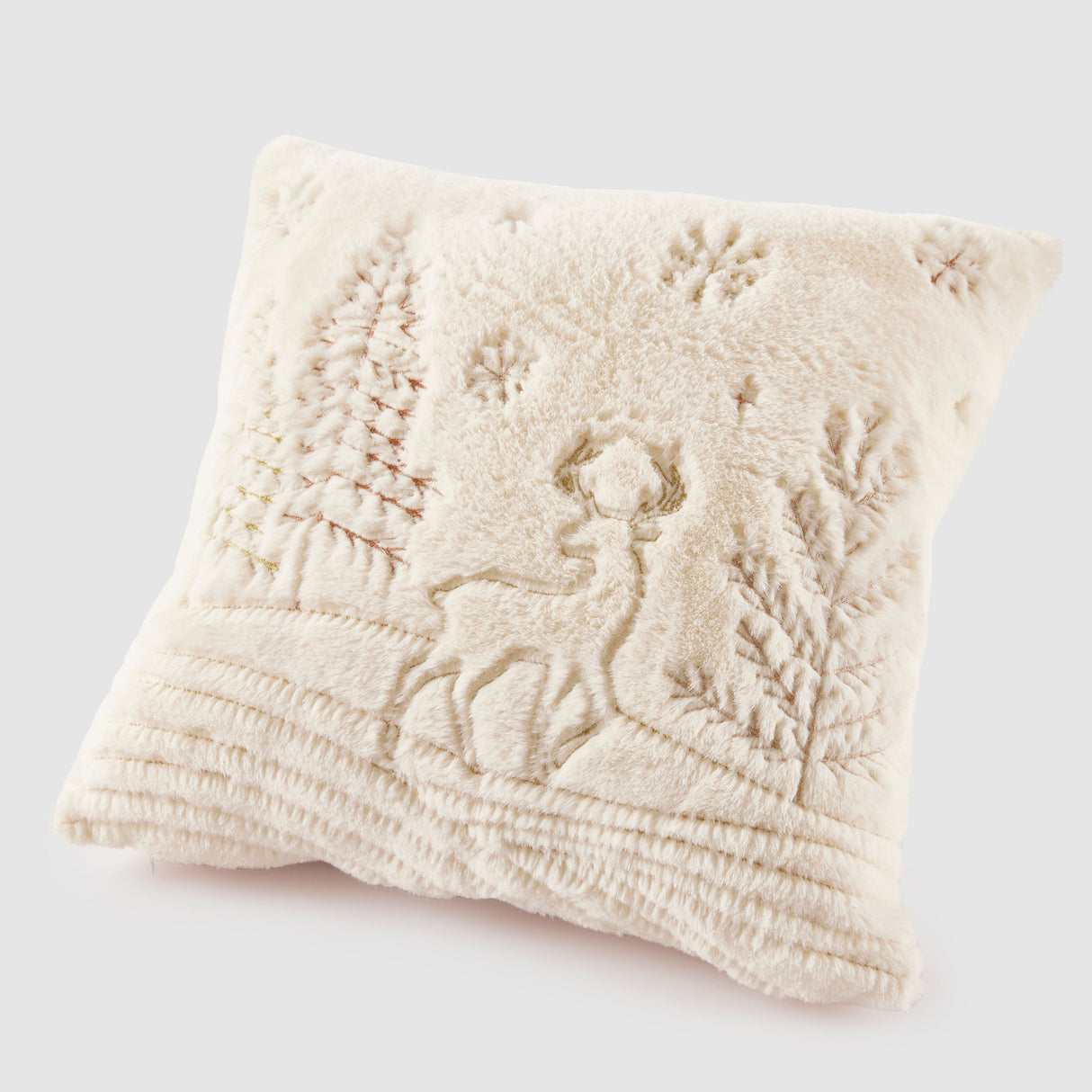 EDG Enzo De Gasperi Cuscino di Natale Furry Quadrato 45x45cm