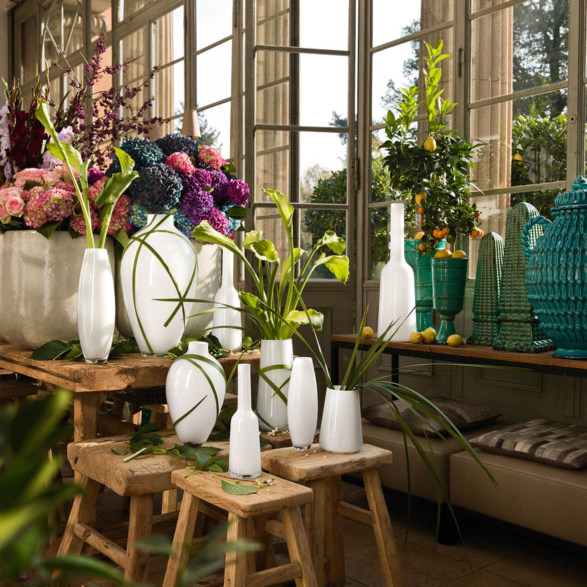 VILLEROY & BOCH - Numa Vaso Arctic Breeze 34cm Bianco Vetro