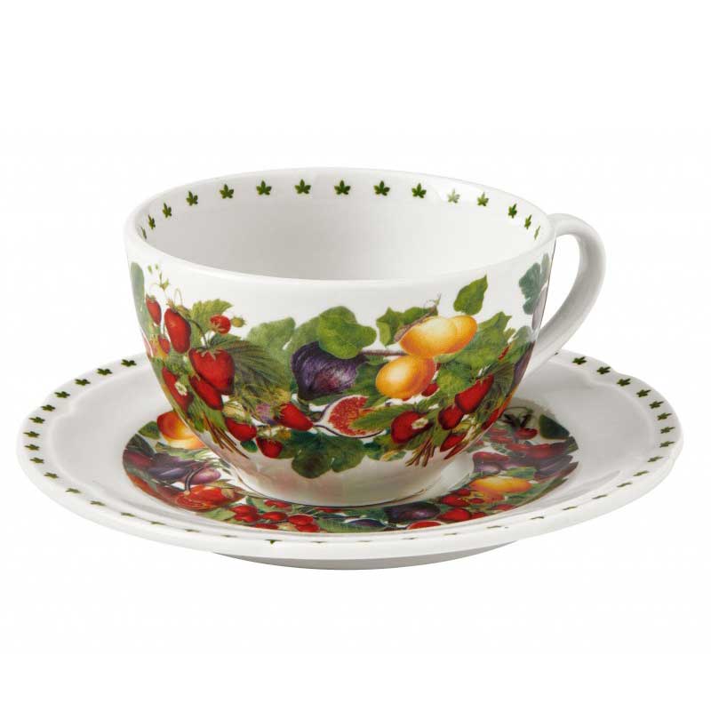 BRANDANI Le Primizie Set 2 Pezzi Tazza Tè con Piattini 15cm Porcellana