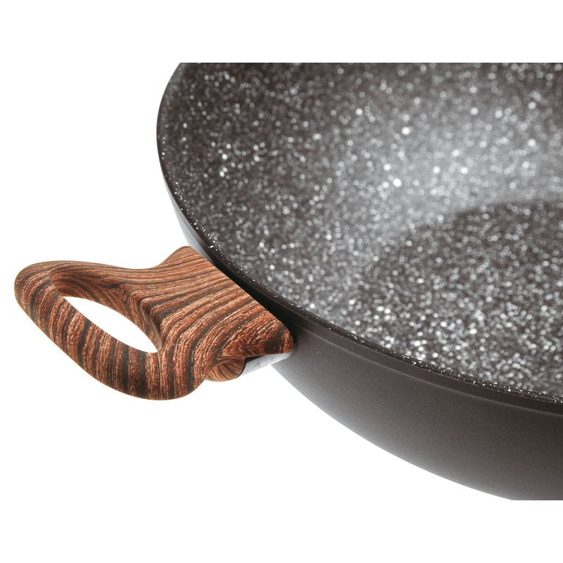 SAMBONET Tegame 2 Maniglie con Coperchio Rock & Rose Black 28cm