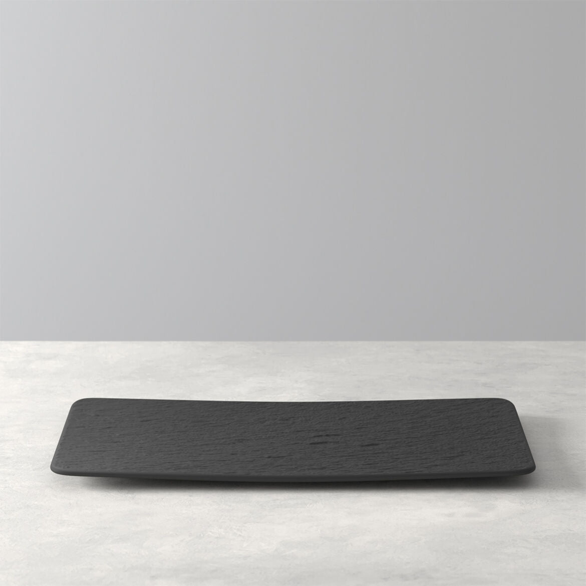 VILLEROY & BOCH Manufacture Rock Black Rectangular Plate 28x17cm