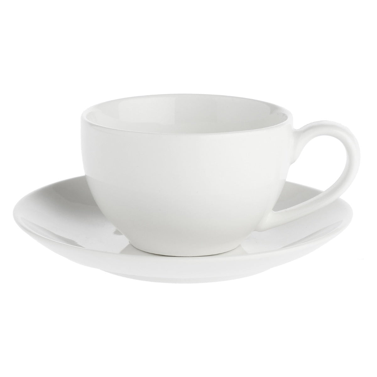 LA PORCELLANA BIANCA Essenziale Set 6 Pezzi Tazza Caffè con Piattino 100ml