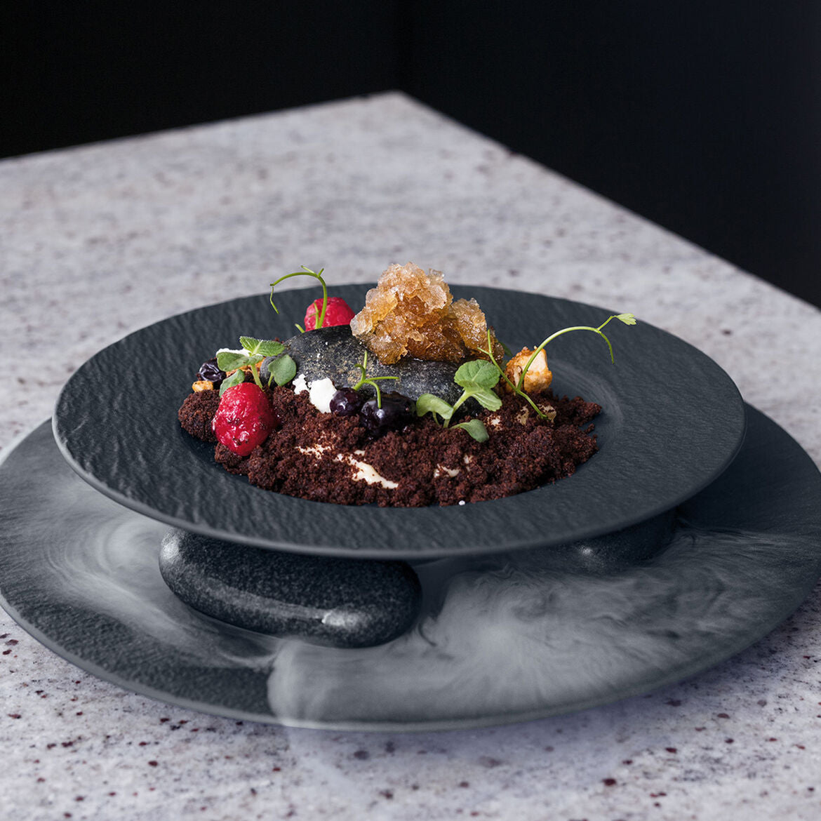 VILLEROY & BOCH Manufacture Rock Set 6 Pieces Black Pasta Plate 28cm 1042392790