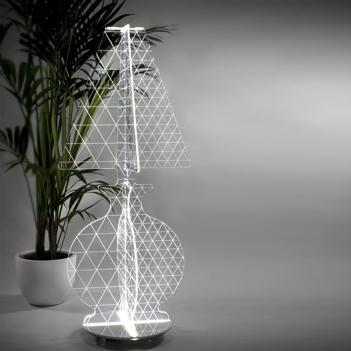 iPLEX - ESA Lampada in PMMA Trasparente LED Taglio Laser 64x148cm Made in Italy