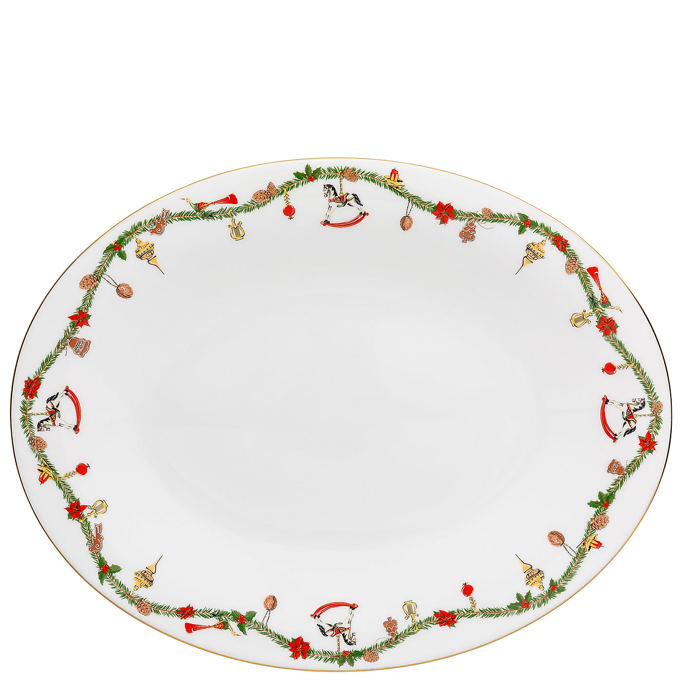 HUTSCHENREUTHER - Nora Piatto da Portata Ovale 36cm Porcellana Natale