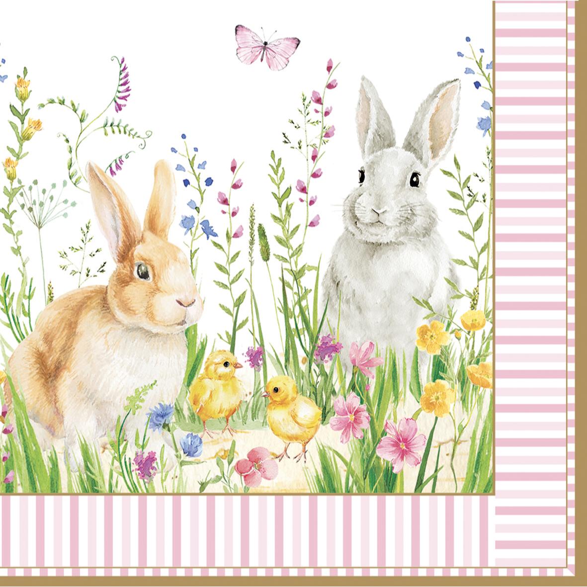 EASY LIFE Happy Easter Confezione 20 Tovaglioli di Carta 33x33cm