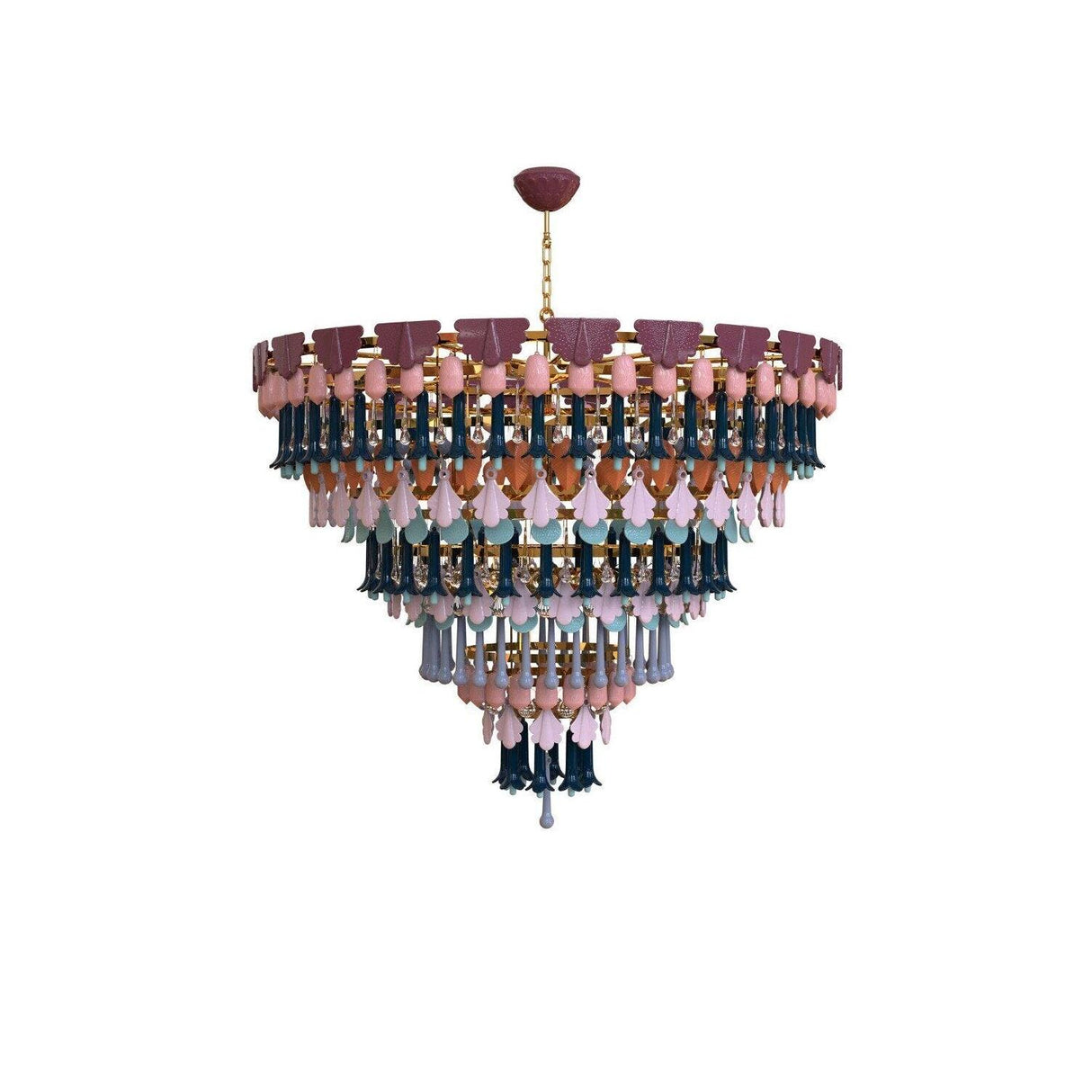 LLADRO' Chandelier Seasons 140 cm Autunno 136x140cm Porcellana