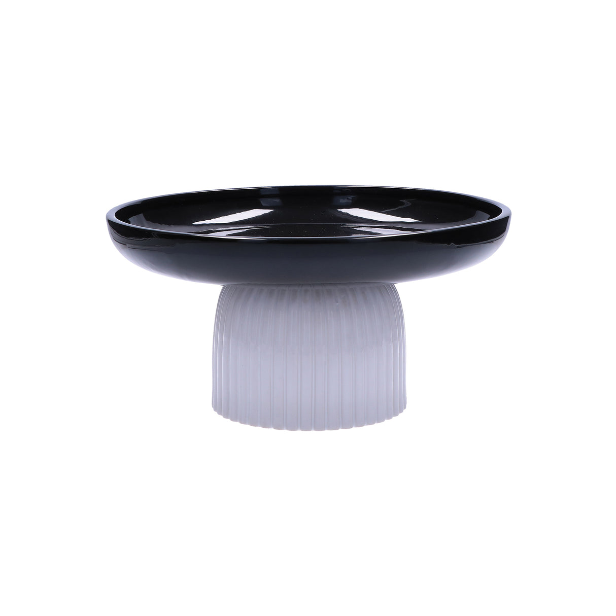 DOMESTIC RITUALS Altea Centerpiece White Black Porcelain 15cm