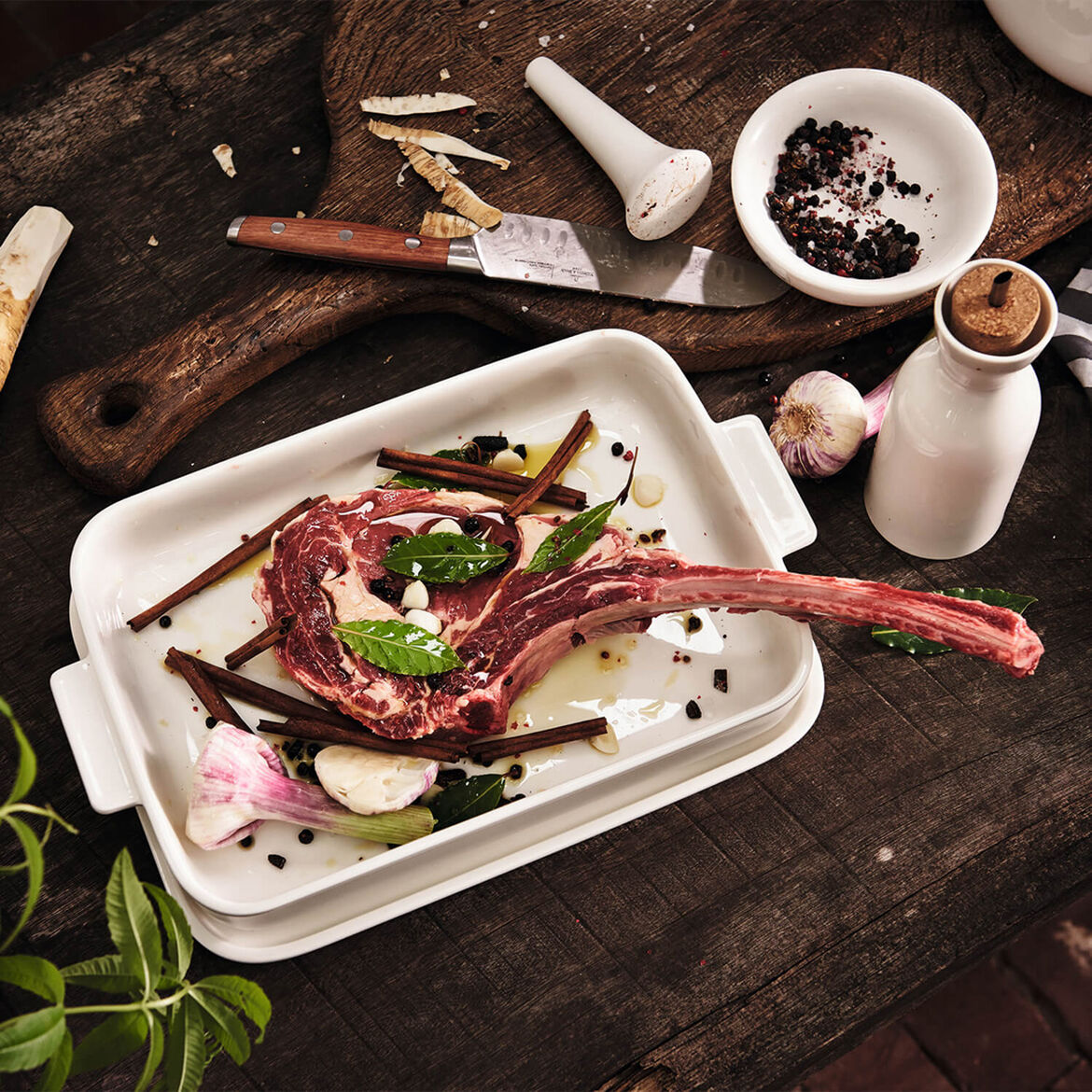 VILLEROY & BOCH Clever Cooking Teglia Rettangolare 34x24cm Porcellana Bianco