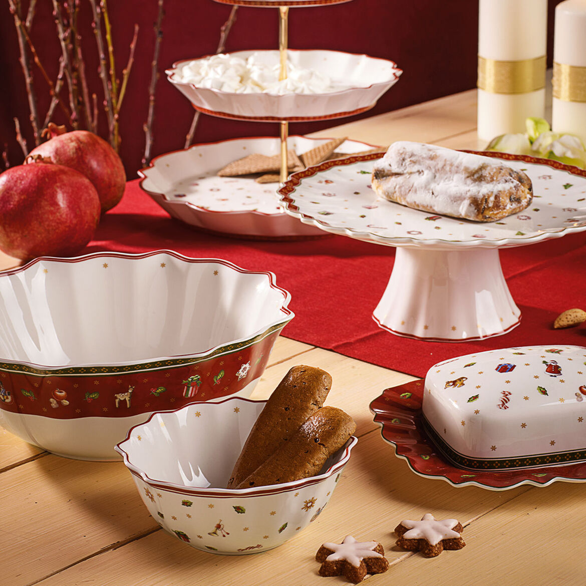 VILLEROY & BOCH - Toy's Delig Alzata Piatto Torta 21cm Natale 1485852291