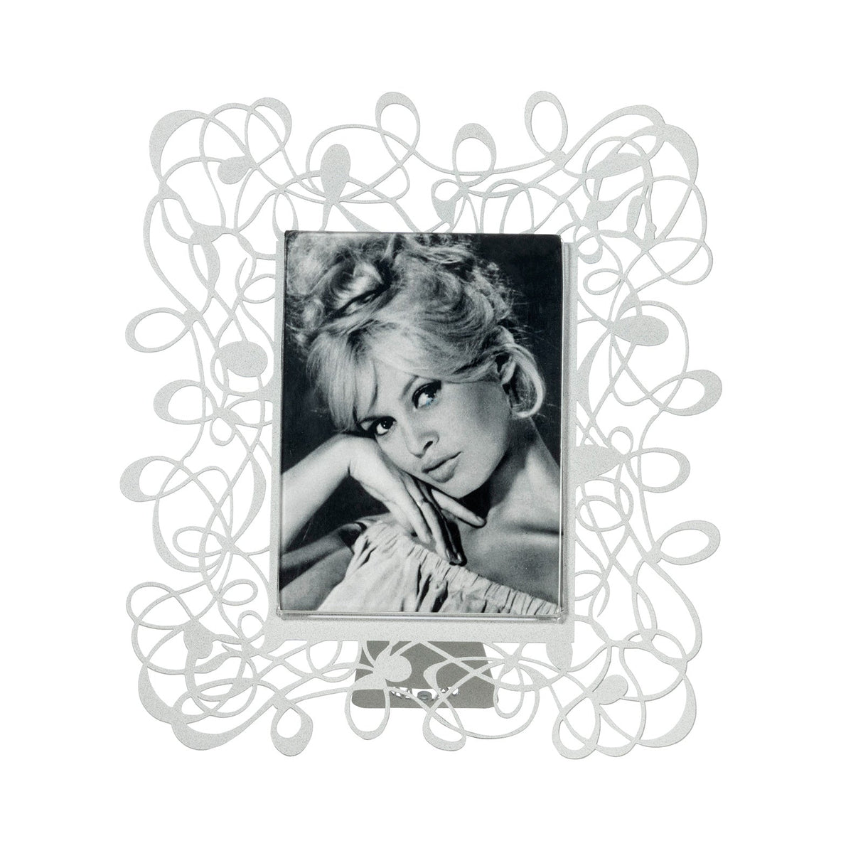 ARTI & MESTIERI Portafoto di Design Scarabocchio Piccolo Bianco Marmo