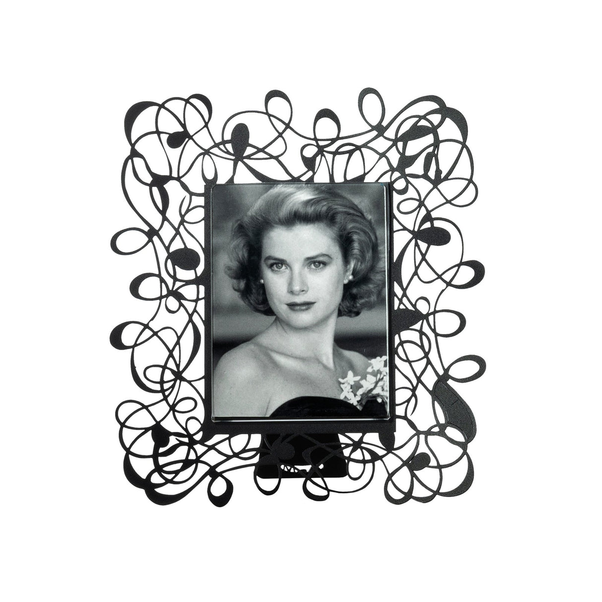 ARTI & MESTIERI Portafoto di Design Scarabocchio Piccolo Nero