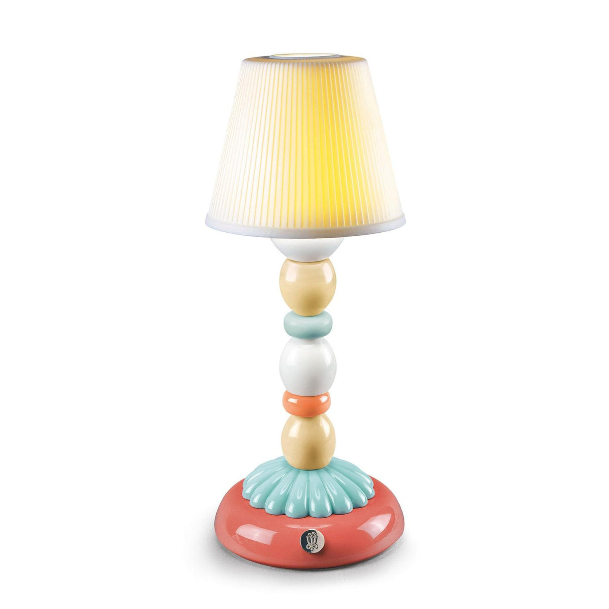 LLADRO' Lampada da Tavolo Firefly Palm Azzurro Pallido 30x12cm Porcellana