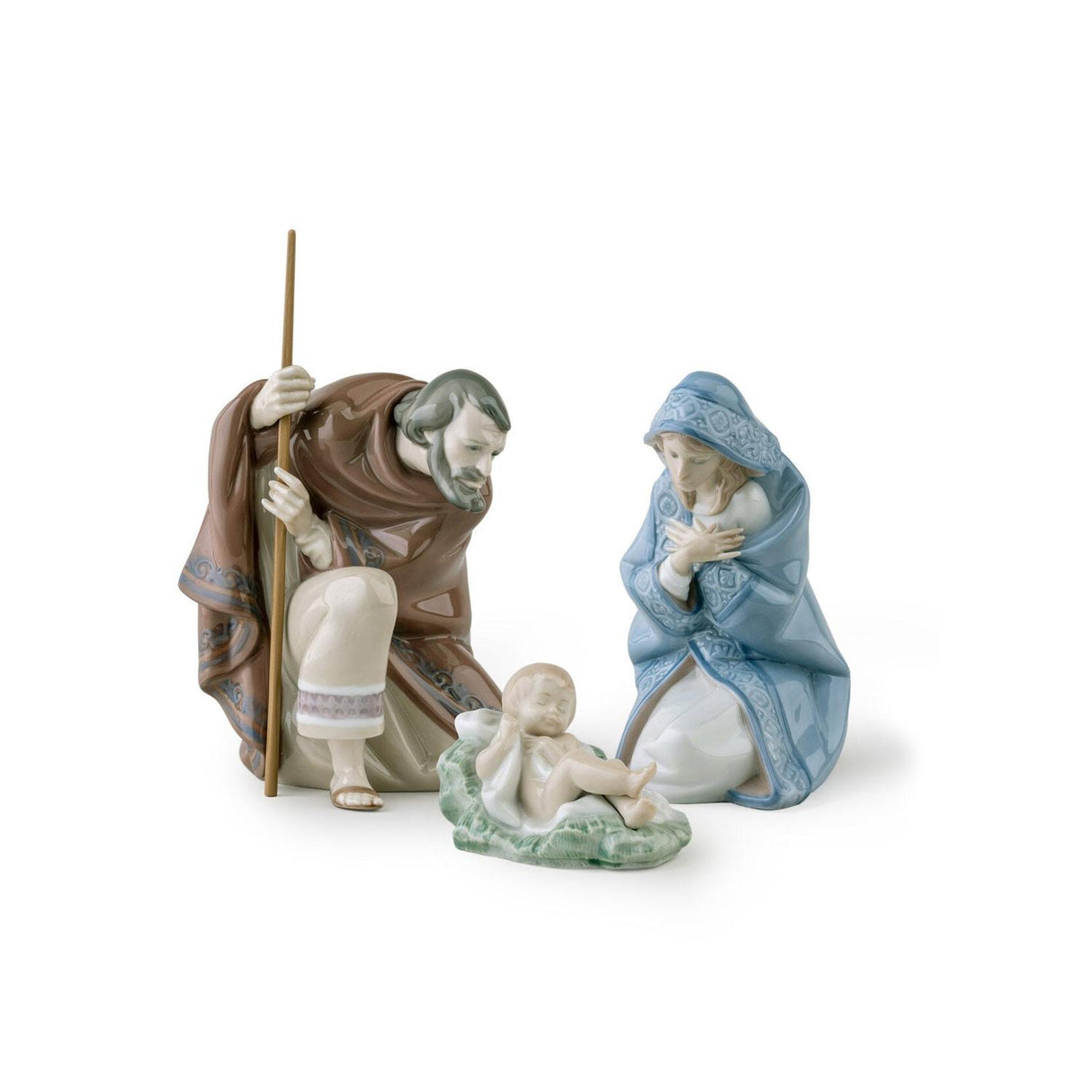 LLADRO' Set Natività Bianco Natale 22x44cm Porcellana