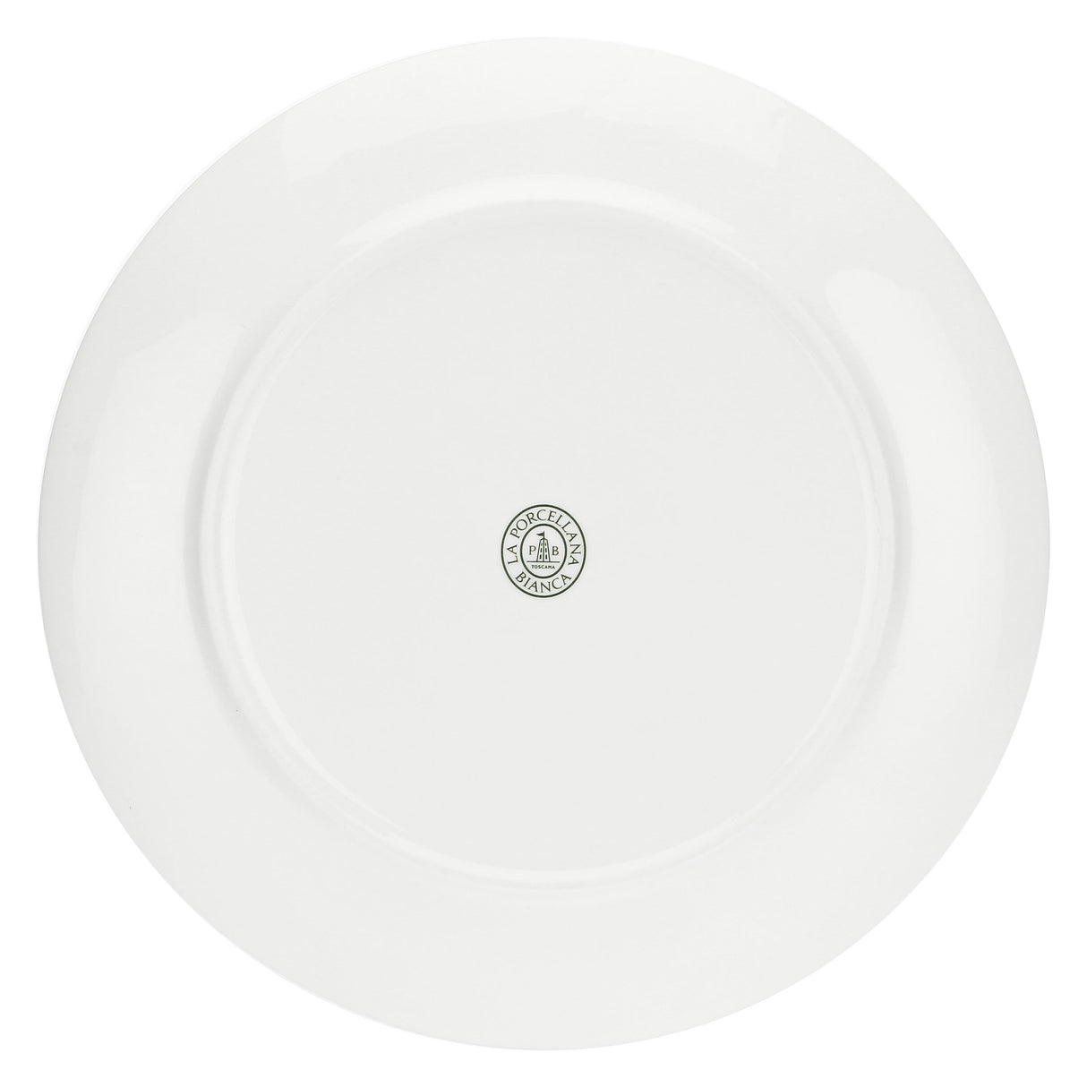 LA PORCELLANA BIANCA Dintorno Table Service Plate Set 18 Pieces White Porcelain Green Edge