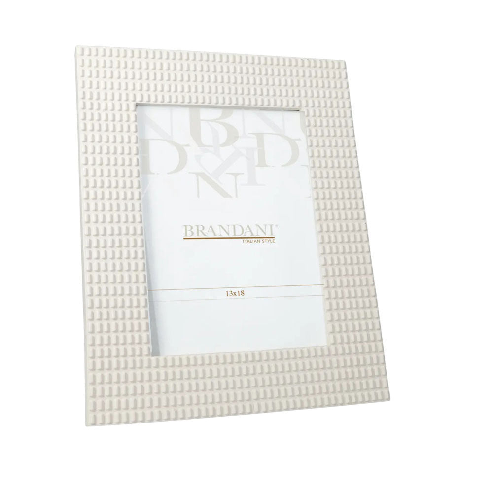 BRANDANI Portafoto Lingotto 13x18cm Avorio Poliresina