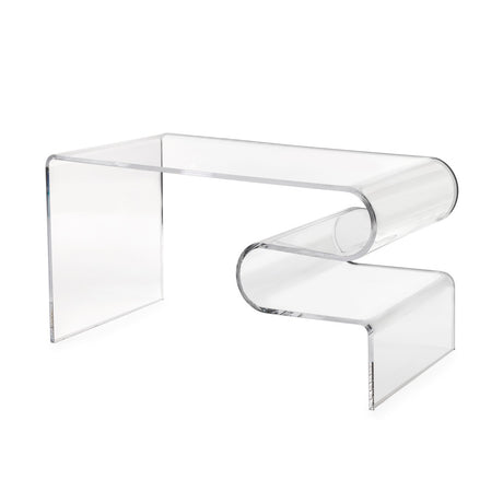 iPLEX Curvy Tavolo Tavolino Salotto in PMMA Made in Italy 40x76x42cm Trasparente