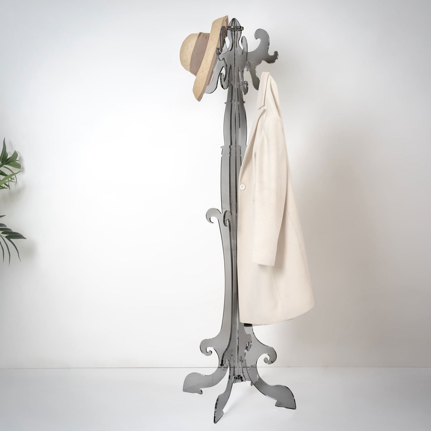 iPLEX Appendiabiti Thonet in PMMA 173cm Fumè Grigio Made in Italy