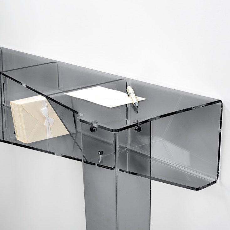 iPLEX Chopin Consolle in PMMA 100x100cm Fumè Trasparente Made in Italy