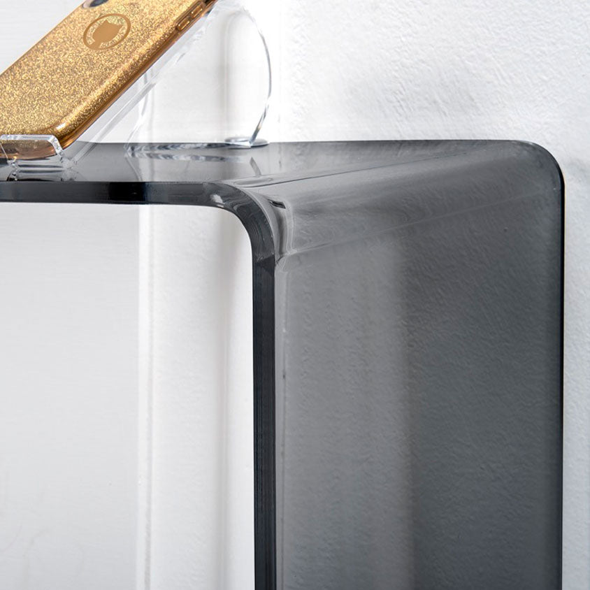 iPLEX Milvio Consolle in PMMA 75x100cm Fumè Trasparente Made in Italy