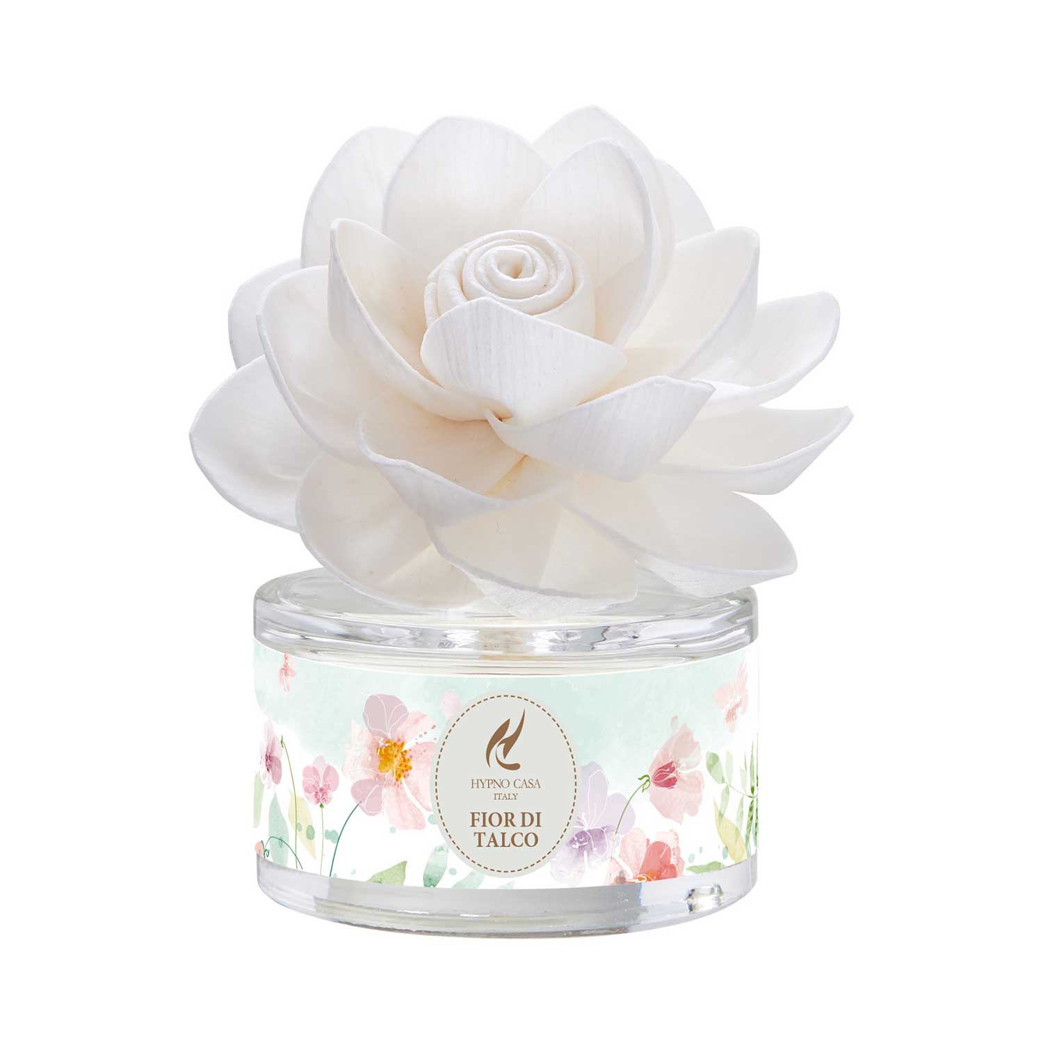 HYPNO CASA Diffusore a Bastoncini con Fiore 30ml Fior di Talco