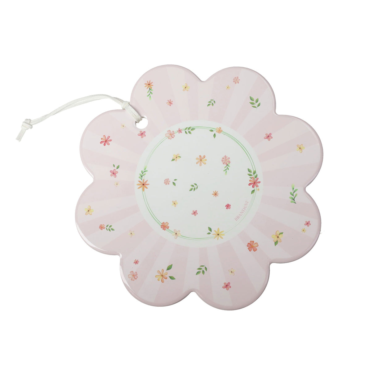 BRANDANI Pink Pollen Trivet Decoration 20cm Porcelain and Cork