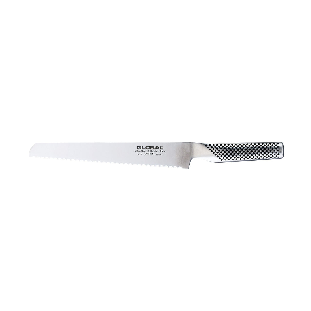 GLOBAL Bread Knife 22cm in Stainless Steel Cromova 18 G-09