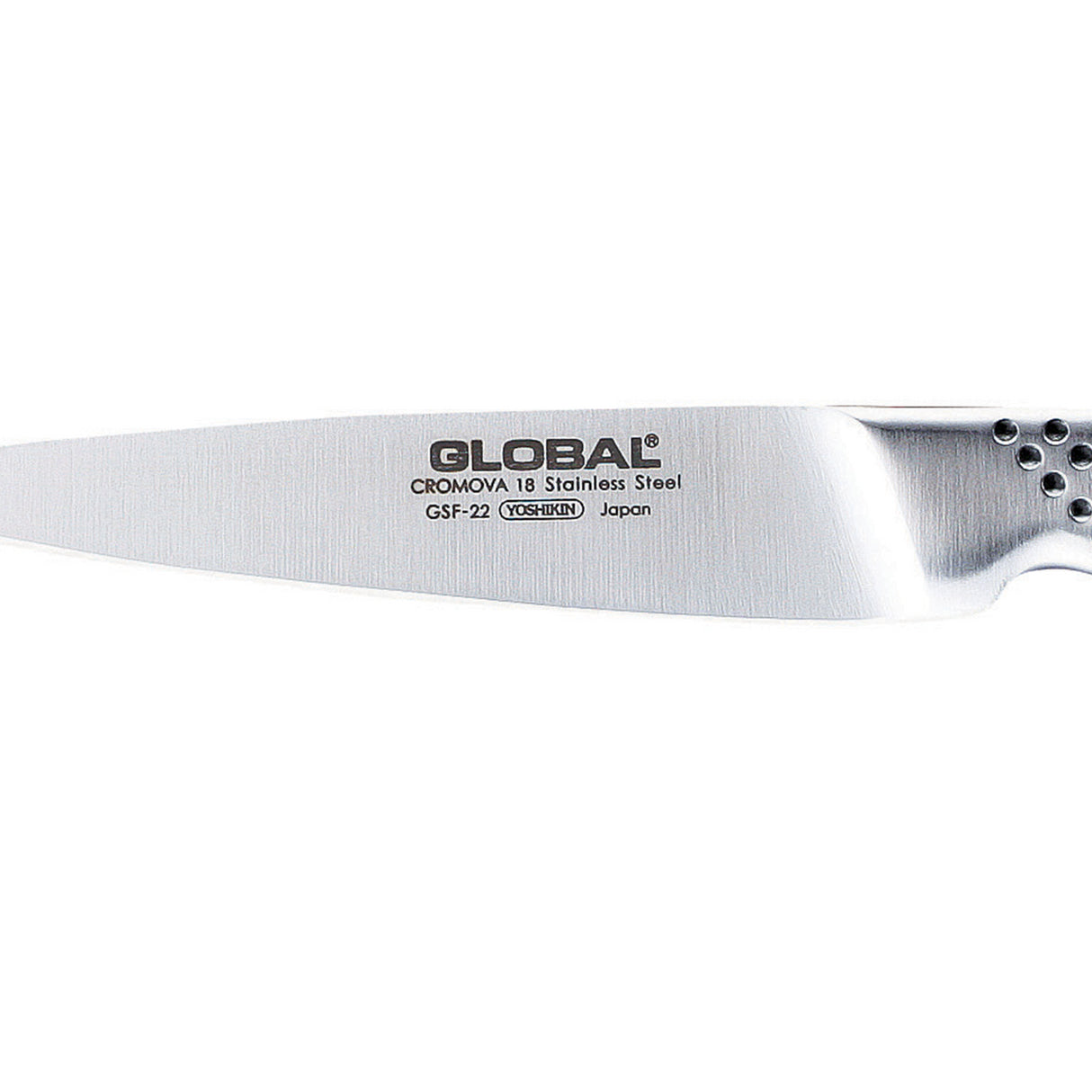GLOBAL Coltello Spelucchino Dritto 11cm in Acciaio Inox Cromova 18 GSF-22