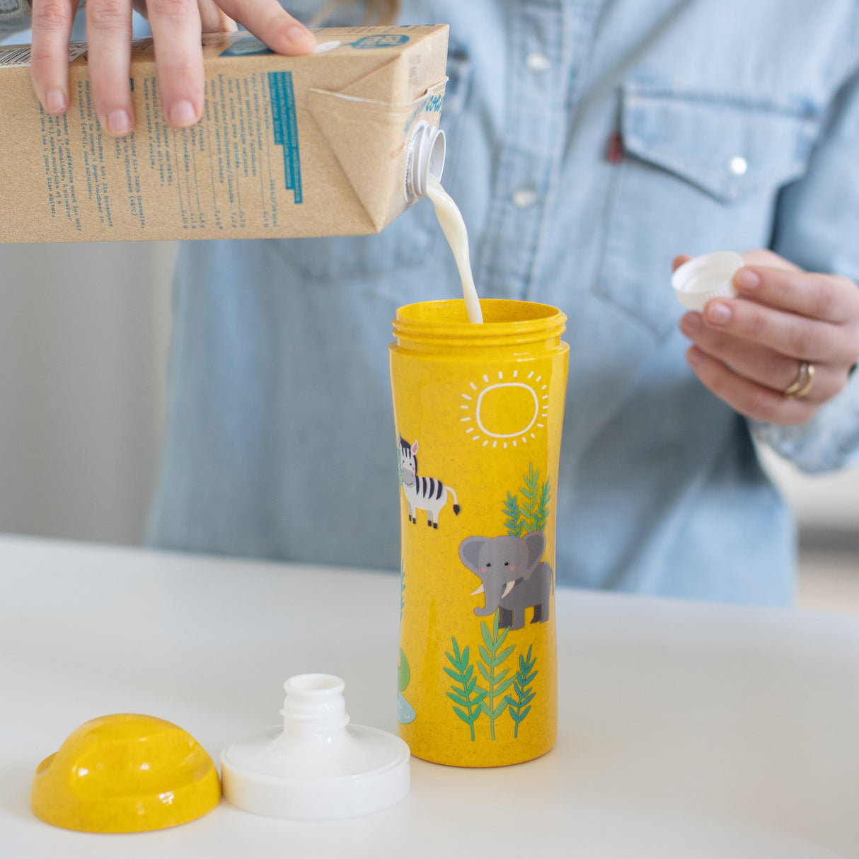 KOZIOL Bottiglia Borraccia Bimbo Oase Africa 425ml Sabbia Organic