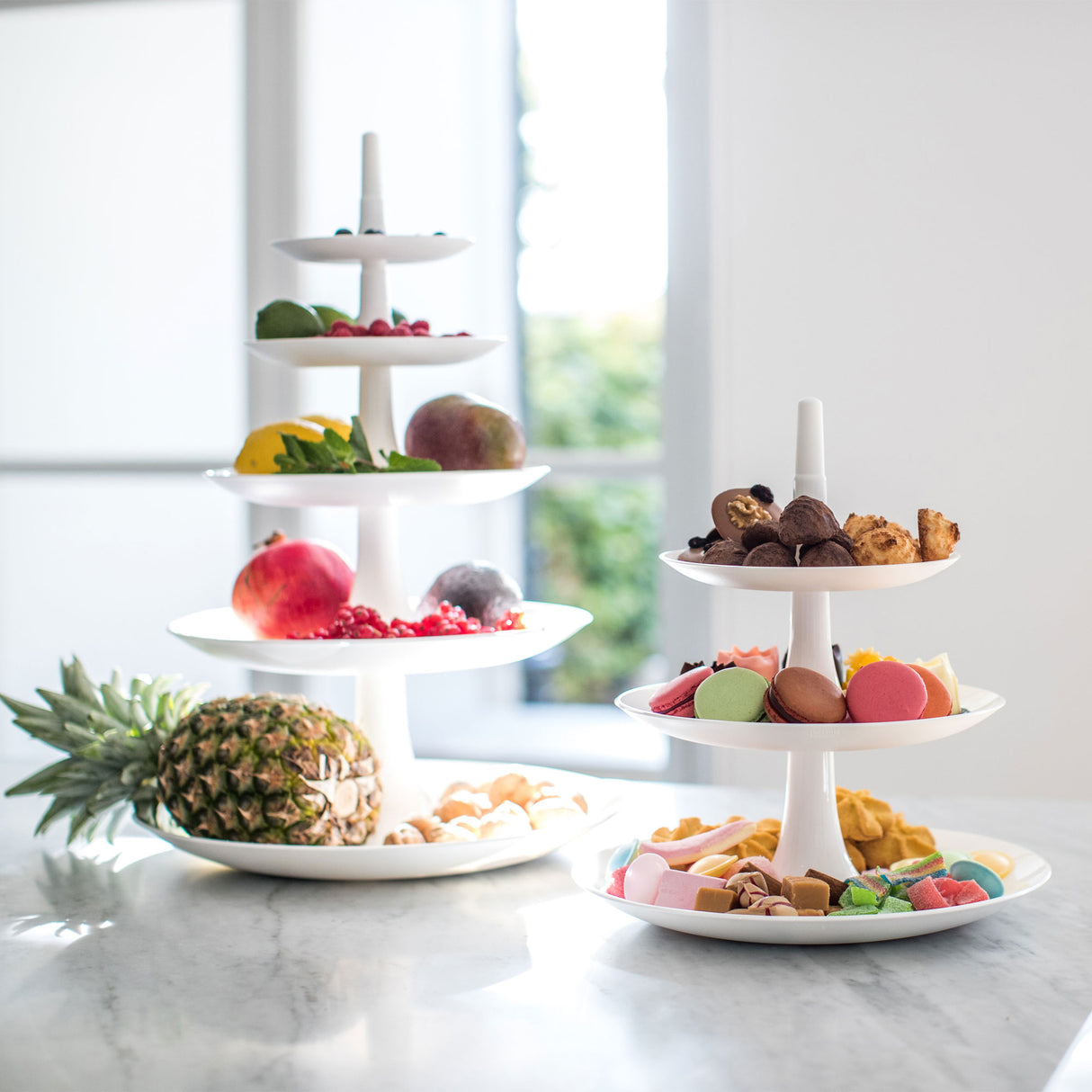 KOZIOL Stackable Stand 3 Shelves Babell L 34cm White Organic