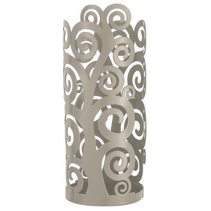 MONTEMAGGI Portabicchieri Riccioli Cilindrico 20cm Tortora Metallo