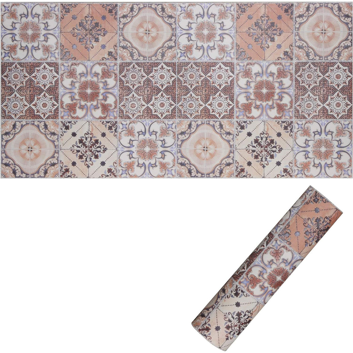 MONTEMAGGI Tappeto Passatoia Antiscivolo Cucina 120x60cm Cementine Vinile