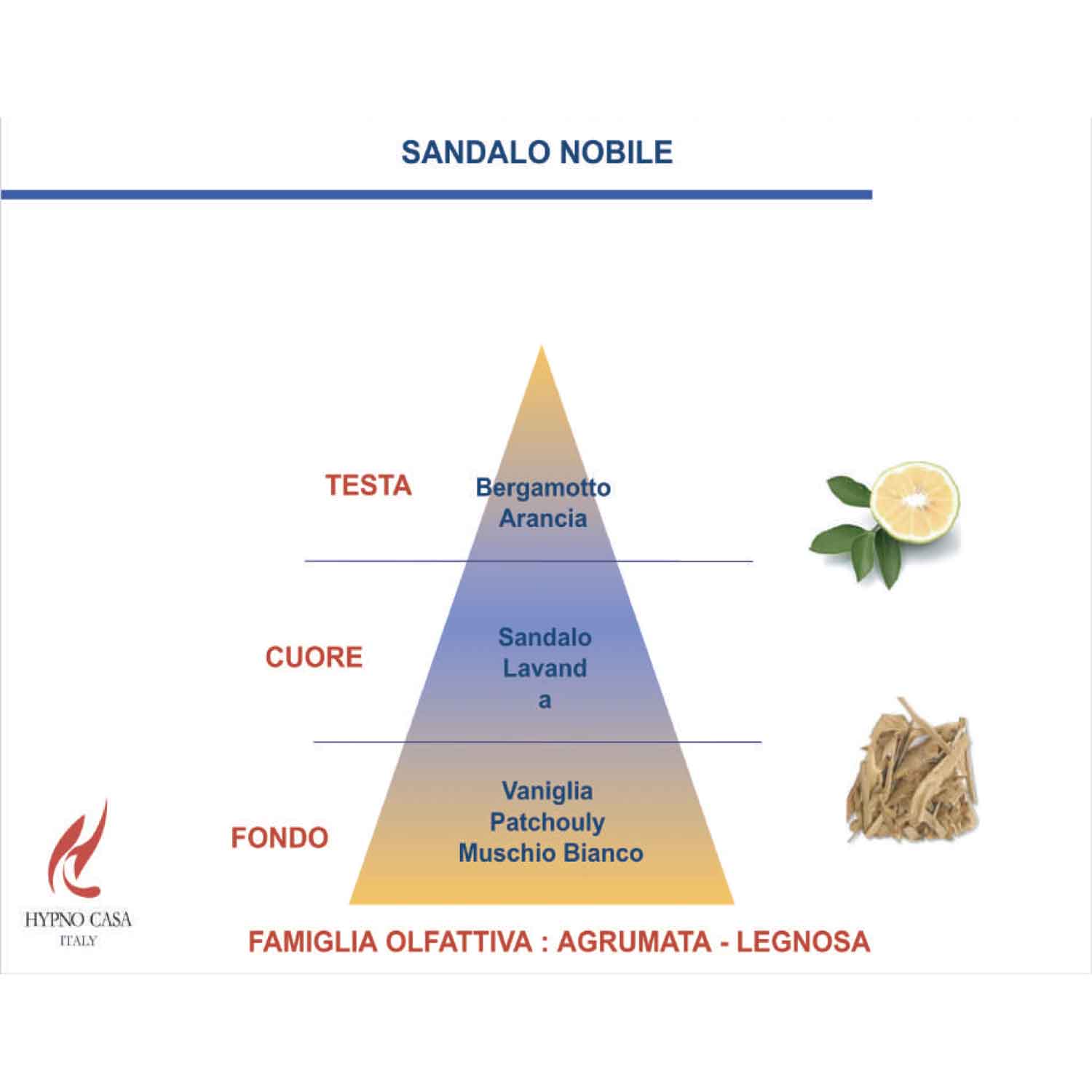 HYPNO CASA Stick Diffuser with White Pink Flower 100ml Noble Sandalwood