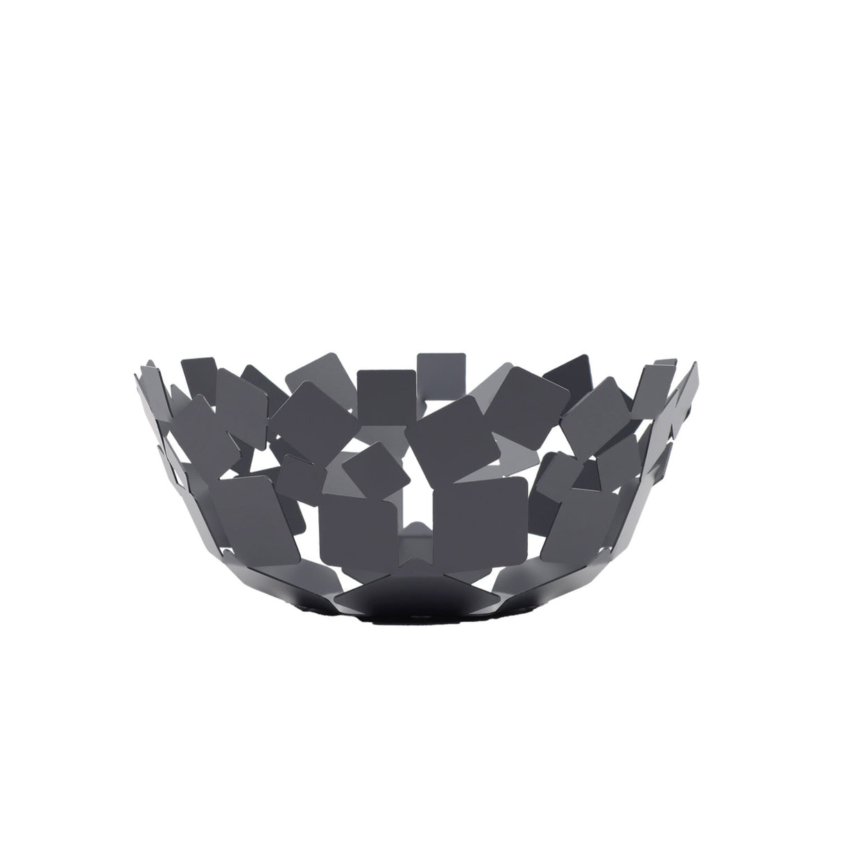 CEART Bowl Cup Basket Materia Modern 39x32cm Gray Marble Metal Made in Italy