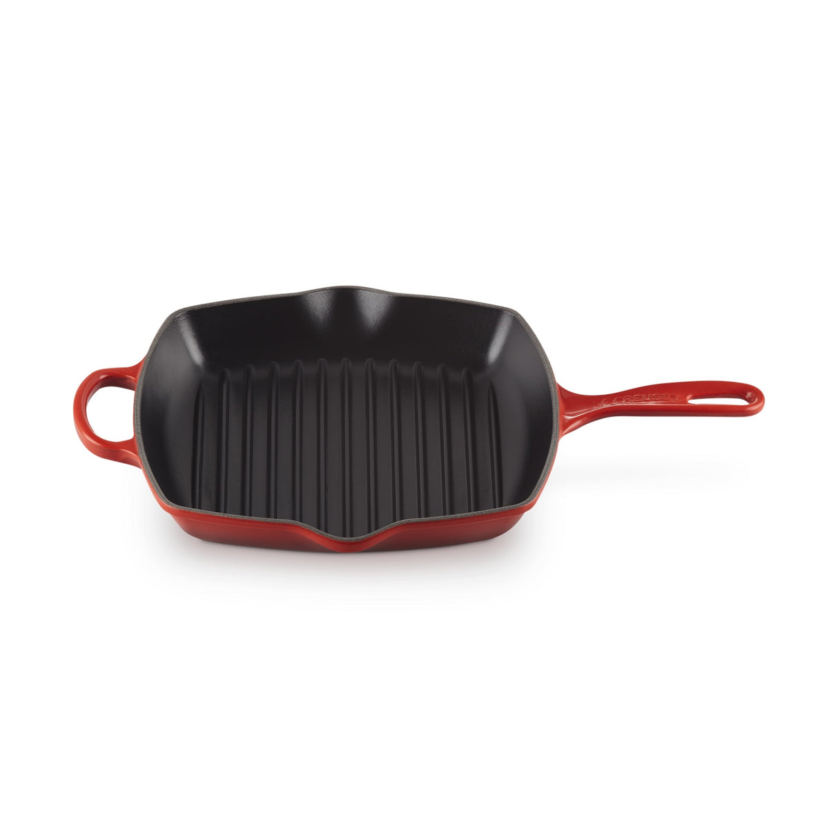 LE CREUSET Bistecchiera Skillet Quadrata Evolution 26cm in Ghisa Vetrificata Ciliegia
